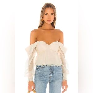 House of Harlow 1960 x Revolve Burna Blouse in Cream